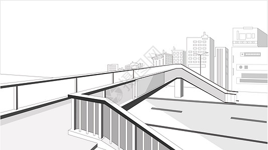 黑白城市建筑图片