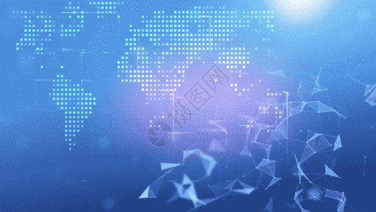 科技晶格地图点线背景gif图片素材