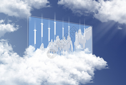 云数据金融曲线图标高清图片