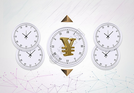 钟表指针时间就是金钱设计图片