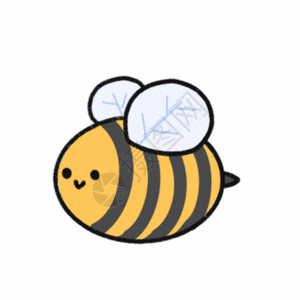 劳动节勤劳的小蜜蜂GIF图片