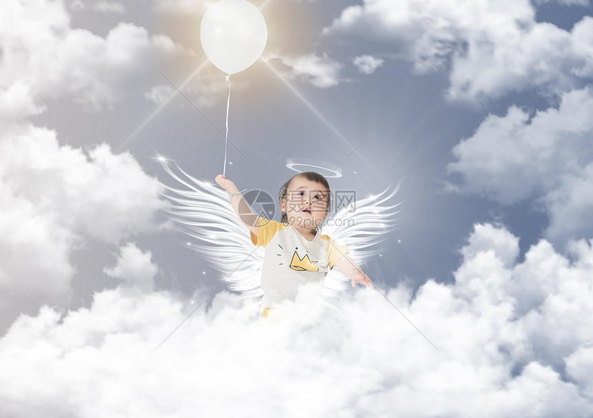 创意天使宝宝图片素材 正版创意图片 摄图网