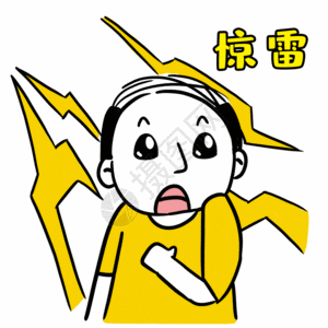 青年特区震惊惊雷表情包gif高清图片