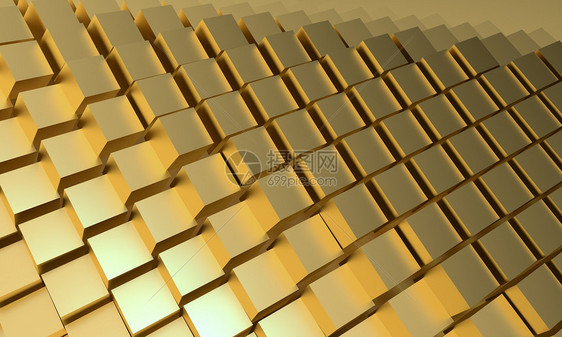 黄金立方体场景图片