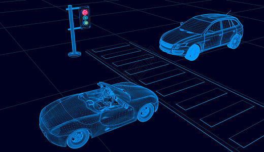 3D汽车无人驾驶图片
