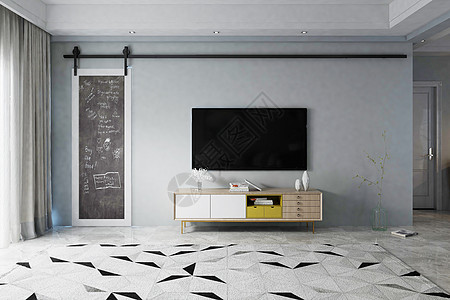 电视素材简约客厅设计设计图片