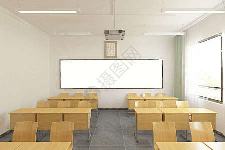 C4D教室场景图片