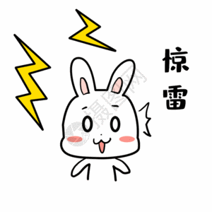 震惊惊雷gif图片素材