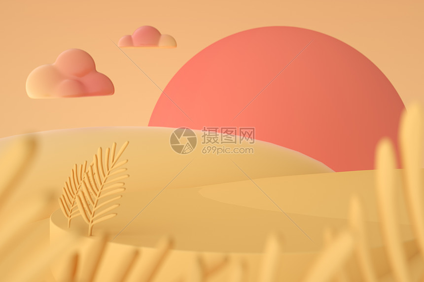 C4D三维立体插画图片