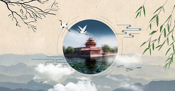 中国风背景古朴设计素材高清图片