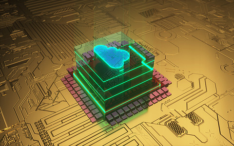 芯片云科技背景图片建模高清图片素材