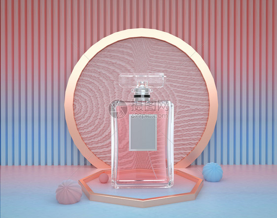 创意3D香水展示空间图片