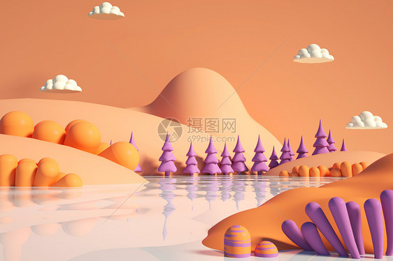 C4D创意插画图片