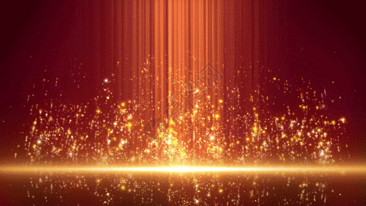 金色粒子光效舞台背景GIF图片