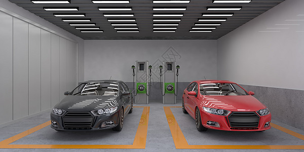 3D停车场充电桩图片