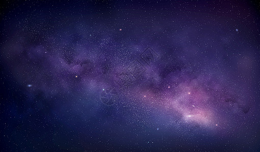银河图片原创紫色璀璨星空背景设计图片
