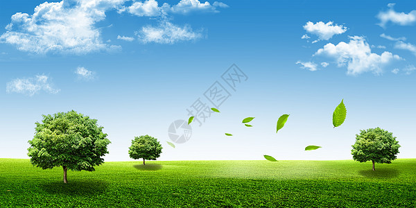 草地天空环保背景图片
