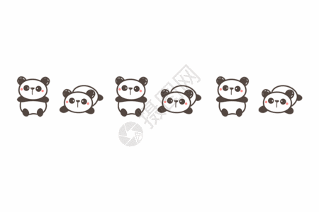 熊猫分割线GIF图片