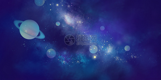 小清新唯美星空星云背景图片