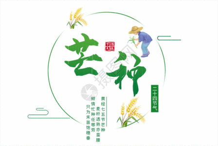 芒种节气公众号配图gif动画gifgif  |劳动节gifgifgif  |龟雨