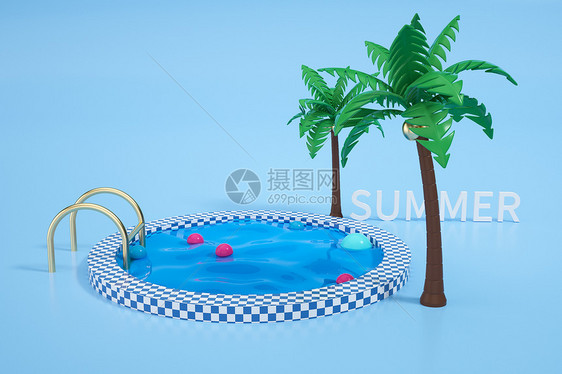 C4D创意夏日场景图片