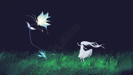 gif  |萤火之花夏日萤火虫穿梭背景视频gifgifgif  |夏夜飞舞的萤火虫