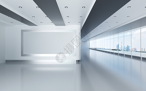 企业形象展示墙大气建筑空间设计图片