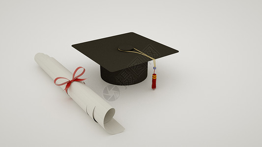 录取学士帽和毕业通知书设计图片