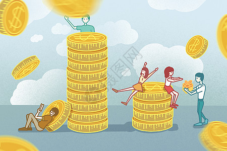 金融投资插画图片