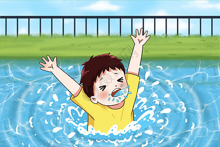 溺水的小孩图片