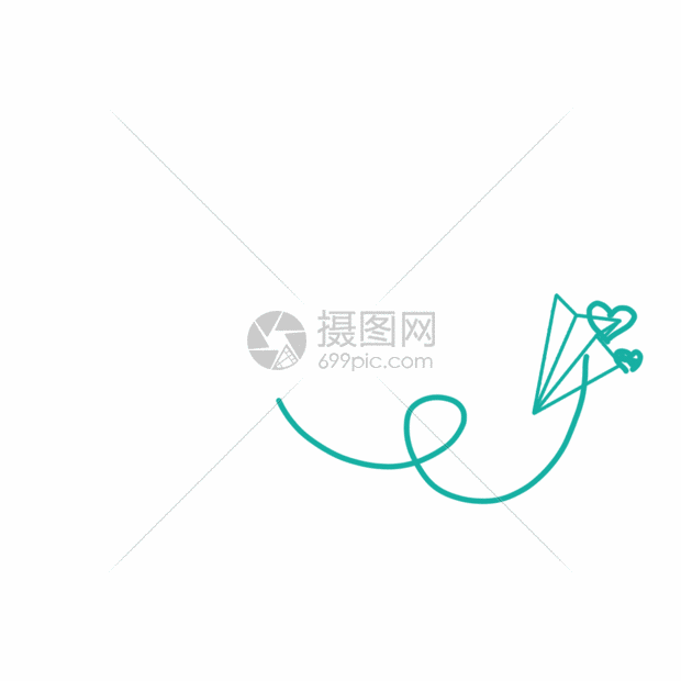 简约风纸飞机gif动图