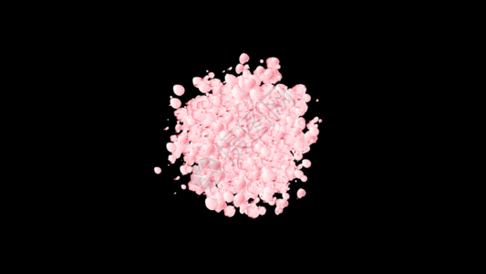爆炸粉末花瓣粒子爆炸GIF高清图片