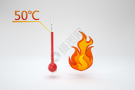 C4D创意温度计图片