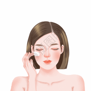 女性面部护肤夏季防晒护肤gif高清图片