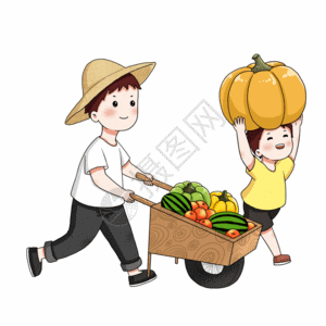 秋天丰收的喜悦gif动图图片素材