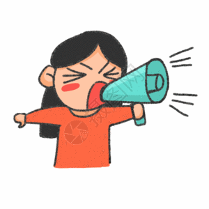外国女人无奈注意啦划重点拿着话筒的女孩gif动图高清图片