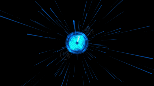 圆洞粒子科技空间光线穿梭背景GIF高清图片