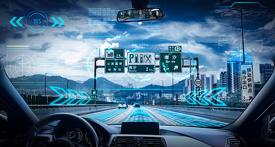 智能汽车汽车智能导航高清图片