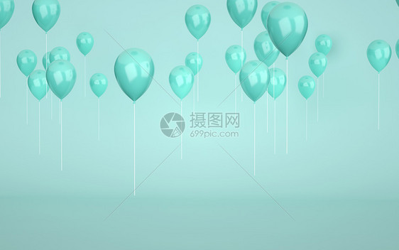 3d气球漂浮背景图片