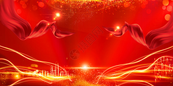 红金背景红色开业背景高清图片