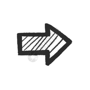 简单手绘线条简单箭头方向箭头gif动图图片素材