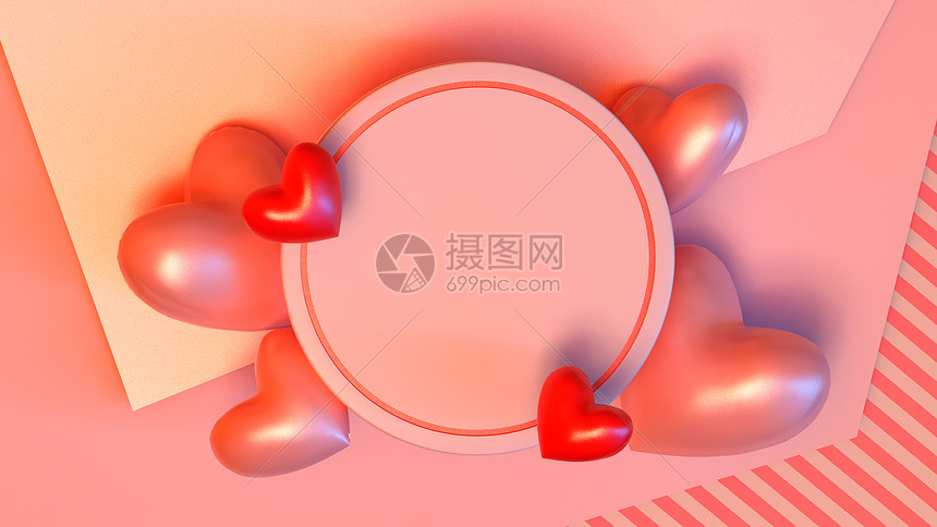 3D创意漂浮背景图片