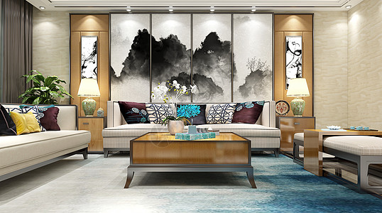 中式客厅背景墙图片
