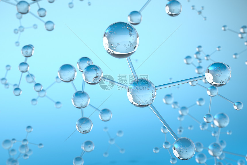3D科技分子场景图片