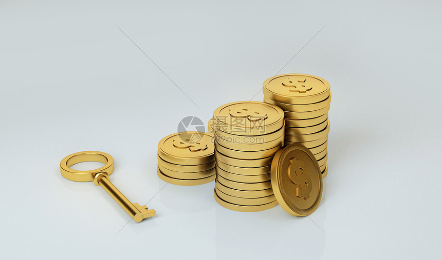 3D金币场景图片