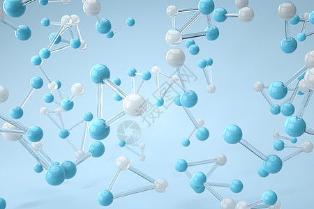 3D科技分子场景背景图片