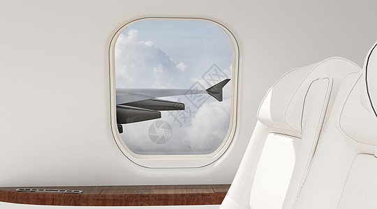 客机座位C4D机舱场景设计图片