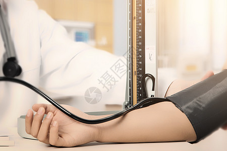 医生测量血压图片