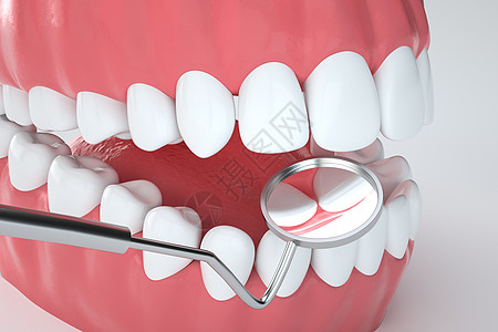 C4D牙齿检查场景高清图片