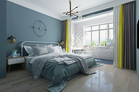 舒服的床北欧卧室设计设计图片